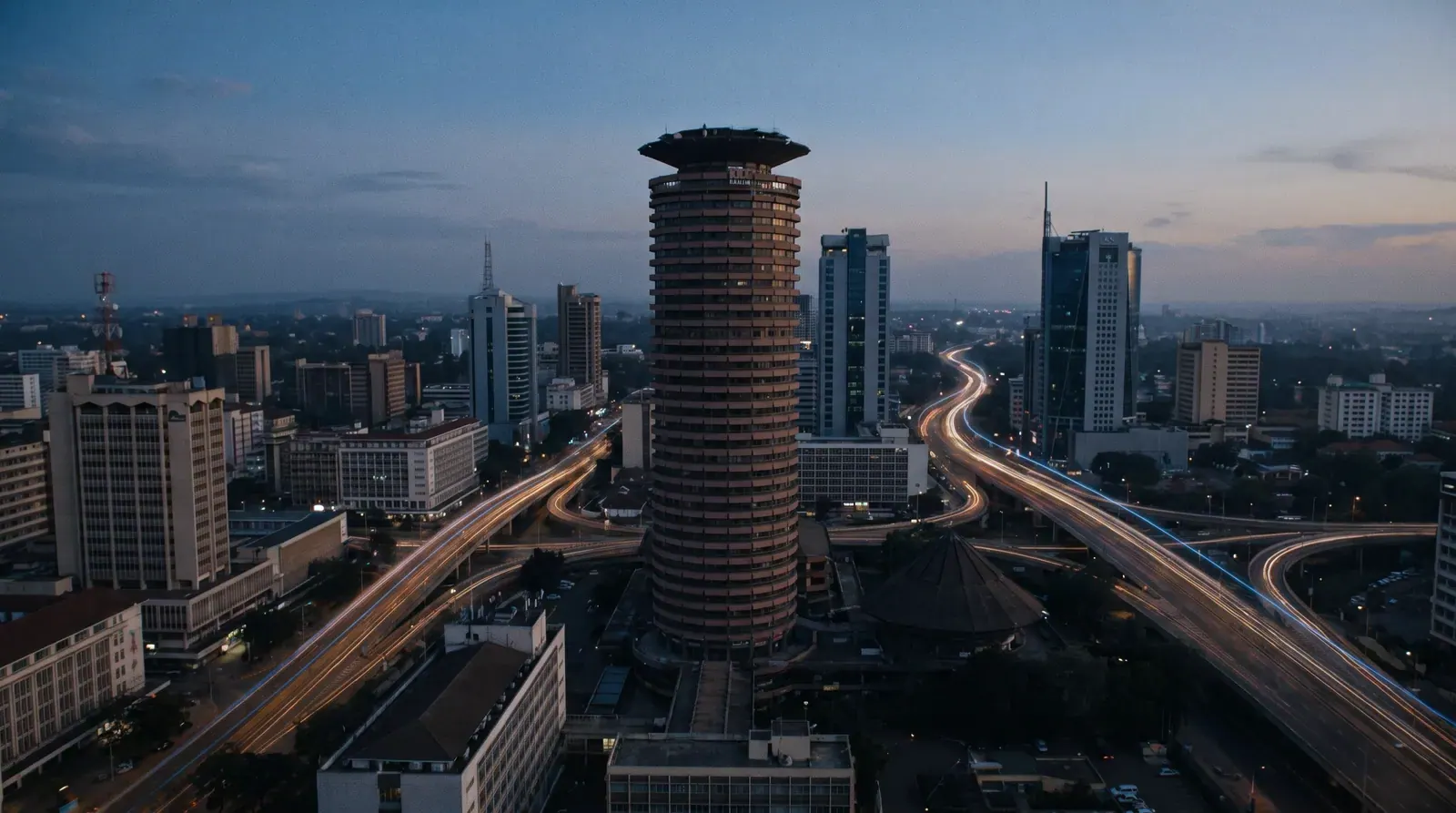 Nairobi skyline at dusk — the Silicon Savannah